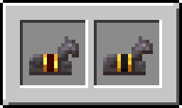 Les deux armures pour cheval en netherite du pack côte à côte: celle du mod Netherite Horse Armor et celle de Critter Armory