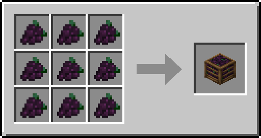 Recette de la caisse de raisins rouges: neuf grappes de raisins rouges