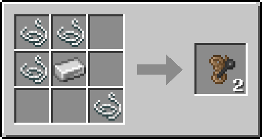 Recette de la corde et clou: quatre ficelles et un lingot de fer donnent deux cordes et clous