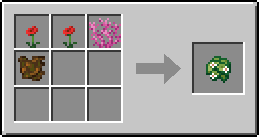 Recette de l'engrais pour arbres: deux petites fleurs, un corail et un compost